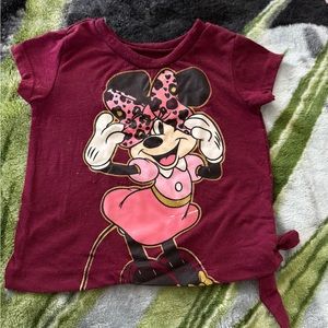 12M Girl Minnie Mouse Shirt Maroon